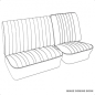 Preview: Front seat covers grey 1/3 2/3 - basket weave (vertical seams) grey